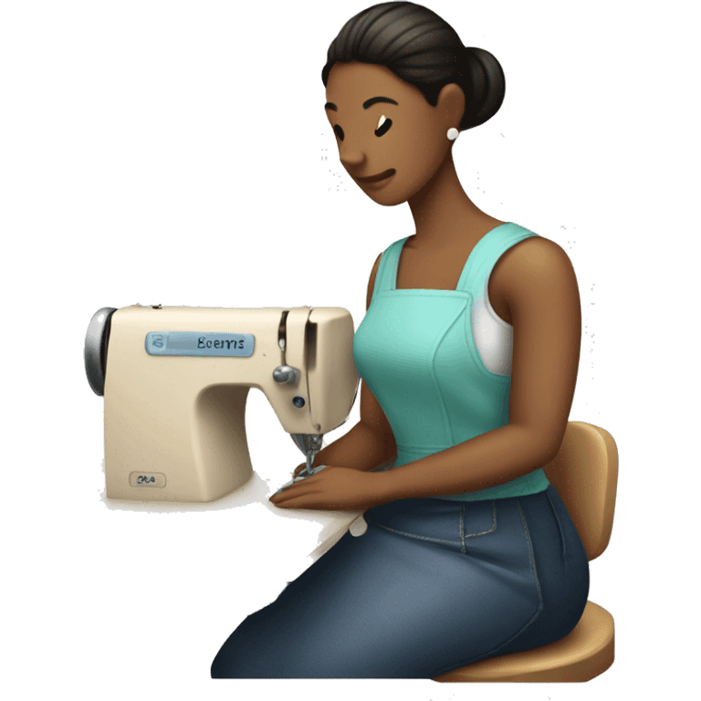 create an emoji of a seamstress sitting at the machine sewingcreate an emoji of a seamstress sitting at the machine sewing emoji