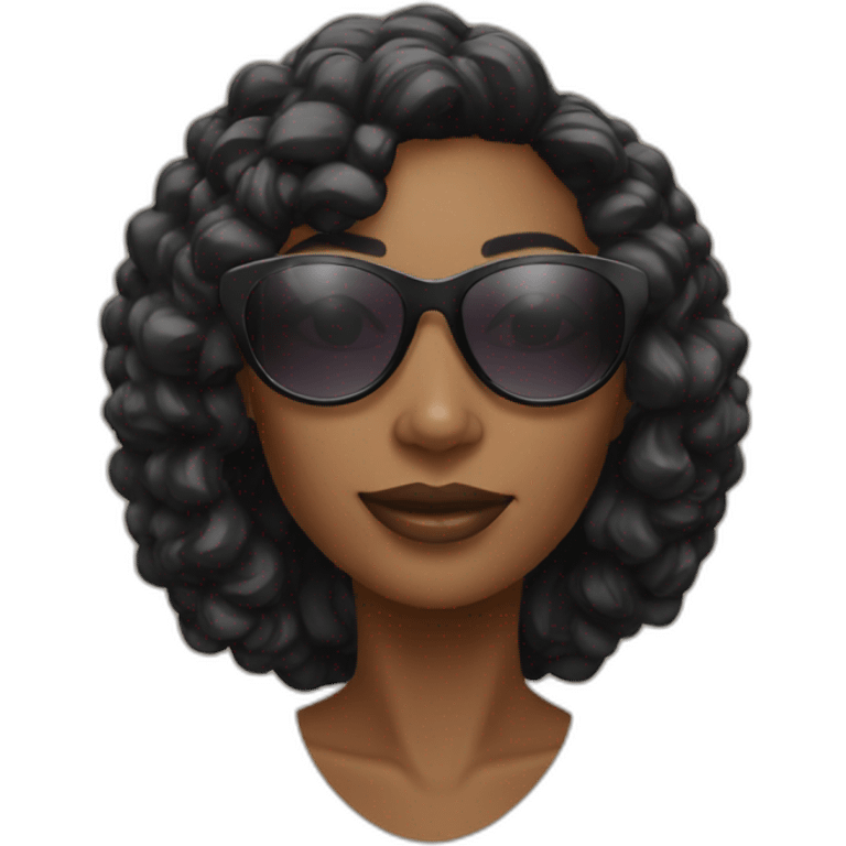 Beautiful Black women sunglasses emoji