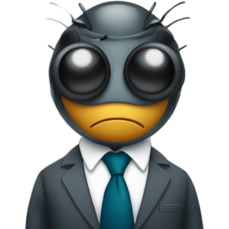 A fly in a businessman suit emoji