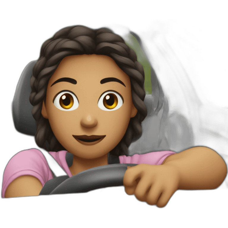 Fille avec un mec dans une voiture emoji