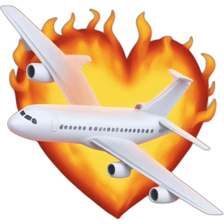 Plane White heart on flames. Take this as reference ❤️‍🔥 emoji