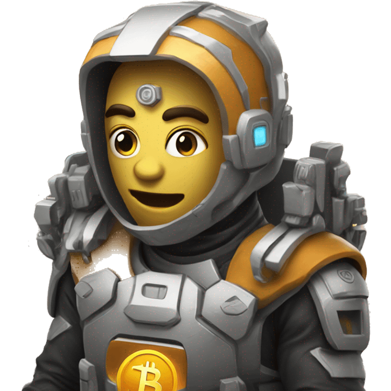 Bitcoin in a futuristic way  emoji