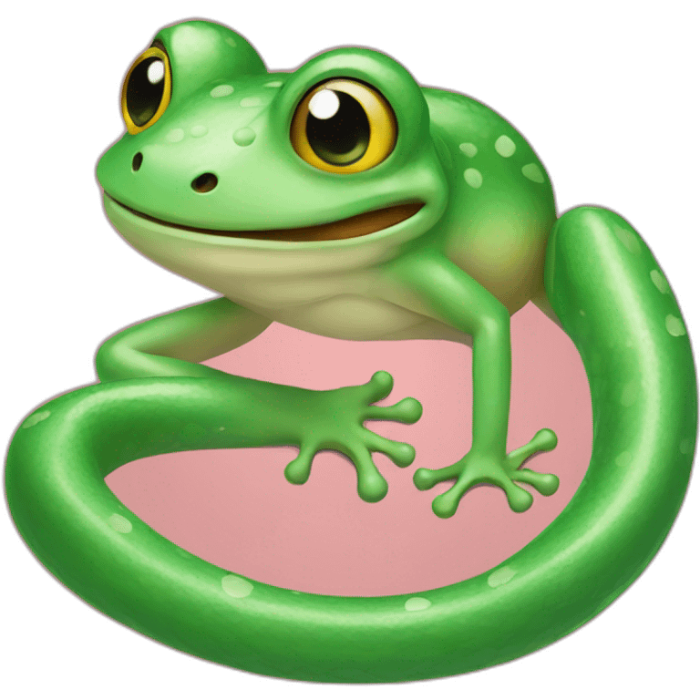 Frog love snake emoji