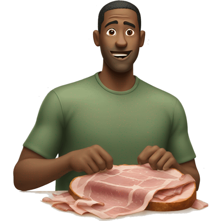 guy eating moldy ham emoji