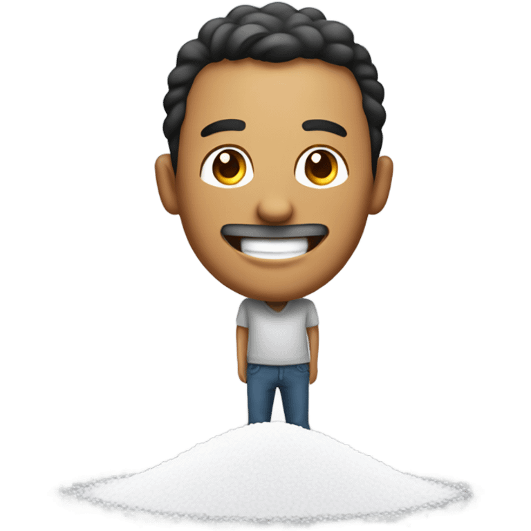 happy man with pile of salt emoji