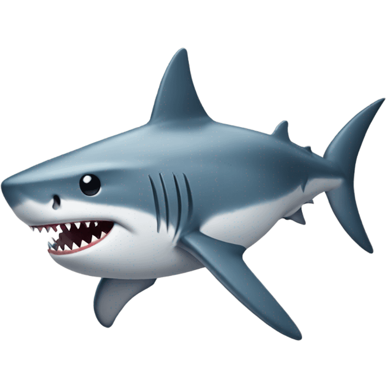 Shark with food emoji