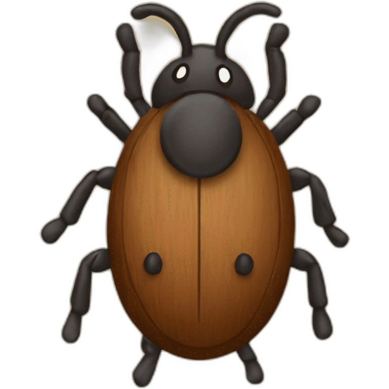 Wooden tick emoji