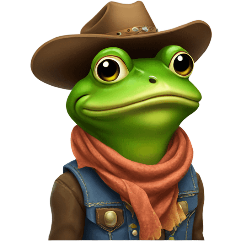 Cowboy frog emoji