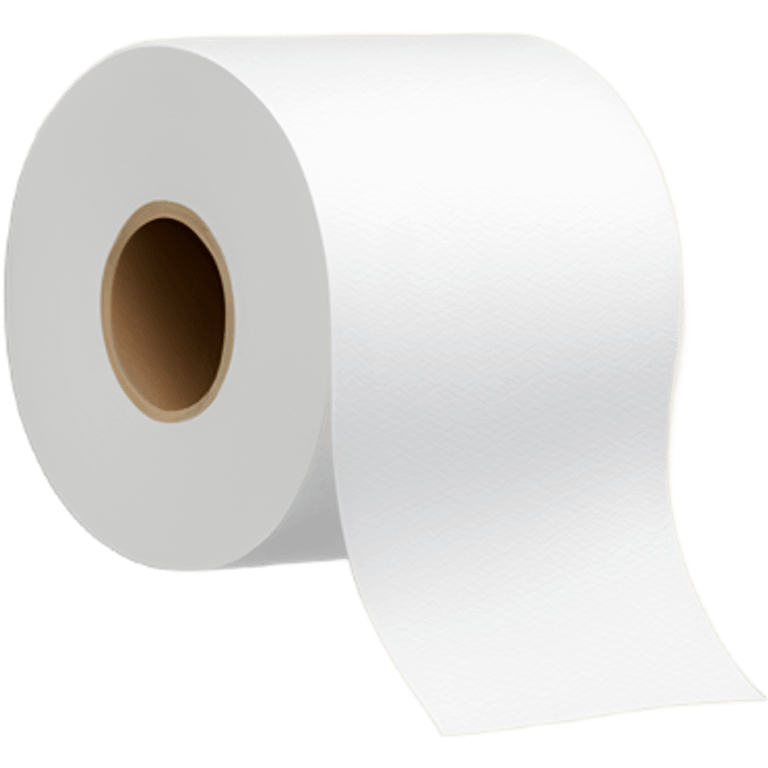 a toilet paper roll put vertical on a toilet roll placement emoji