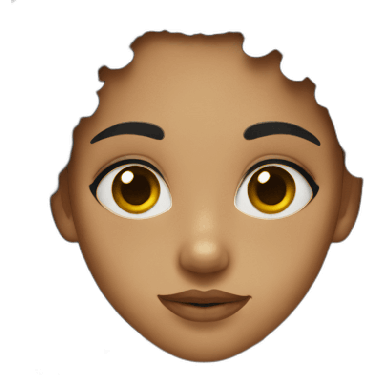 A girl with dark eyes,dark curly hair emoji