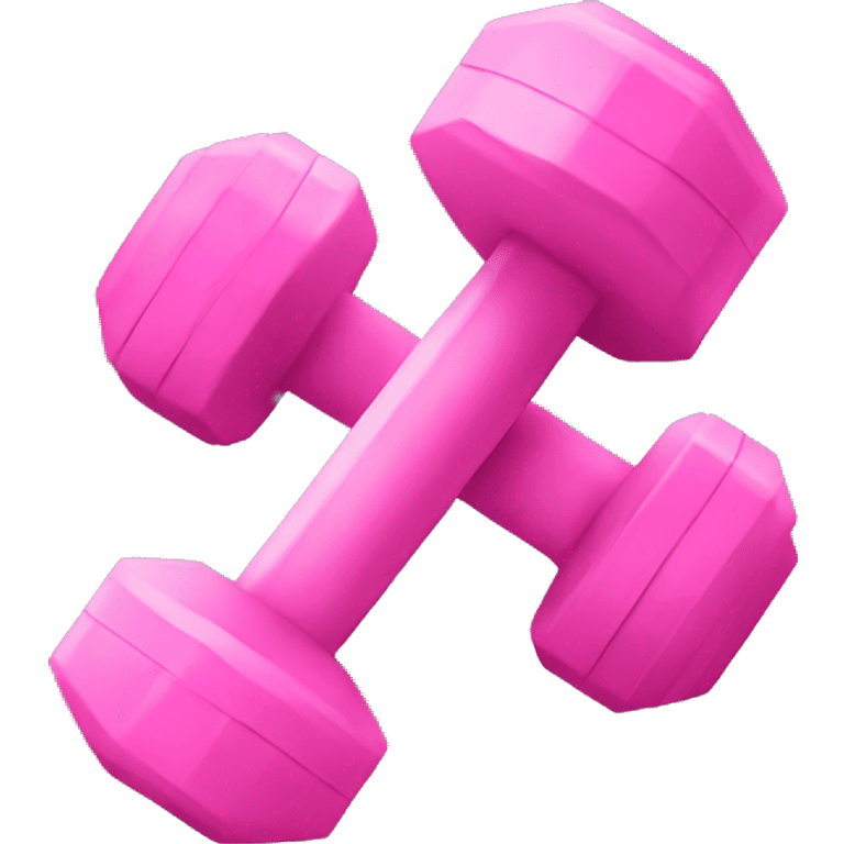 pink dumbbells emoji