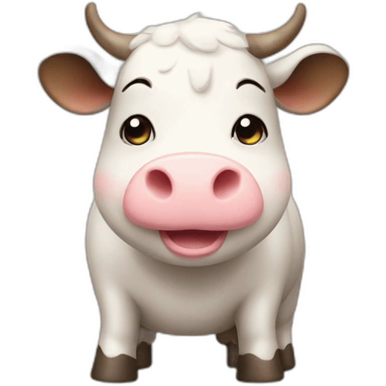 Cute little Chubby Cow  emoji