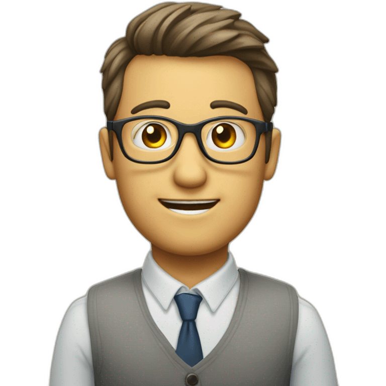 Mann mit Brille, glatze emoji