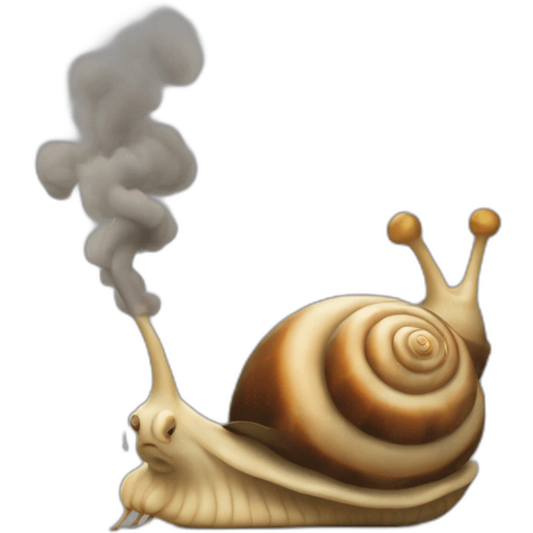 Smoking snail emoji