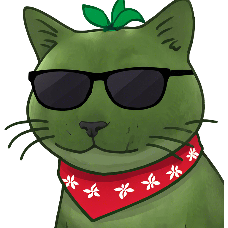 Cat with sunglasses emoji