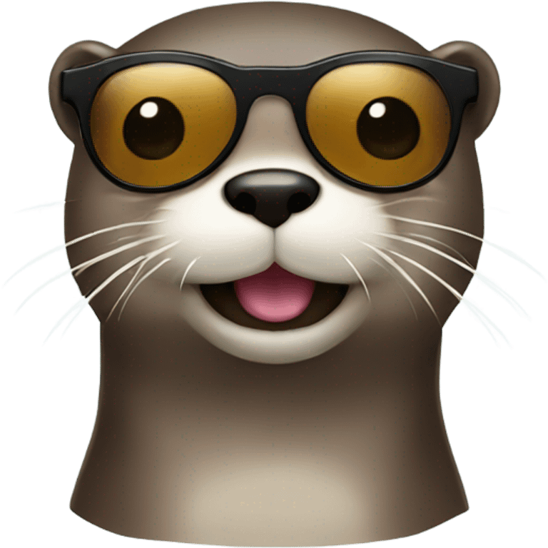 Otter with sunglasses emoji