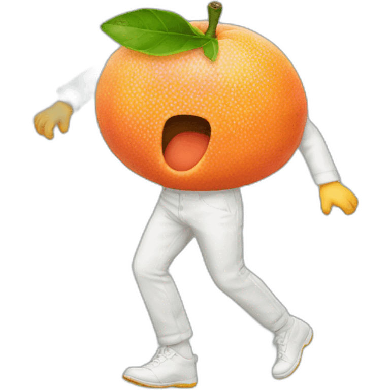 moonwalking grapefruit emoji