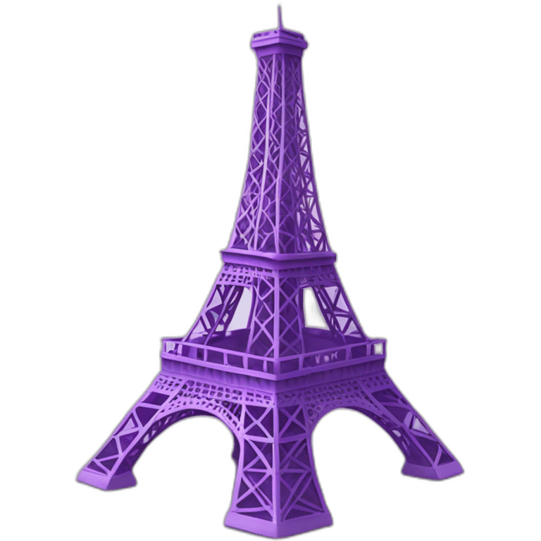 purple Eiffel tower emoji