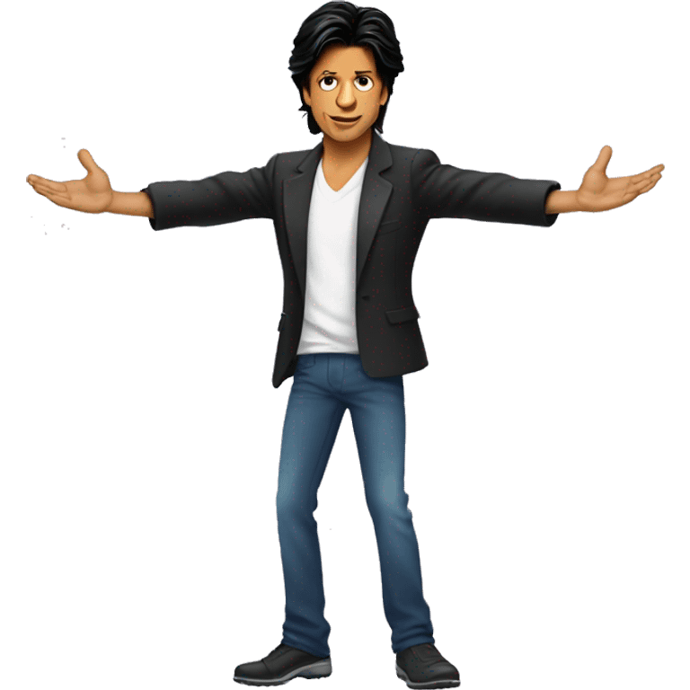 Shahrukh Khan pose with open arms emoji