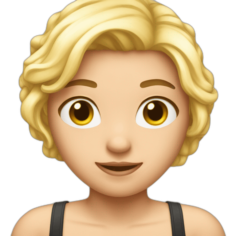 blond bras droit en l'air emoji