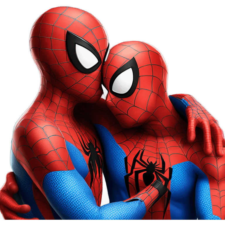 Spider-Man kissing Spider-Man emoji