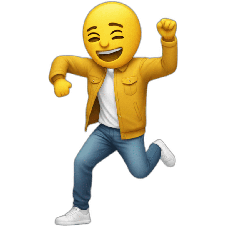 personne qui fait un dab emoji