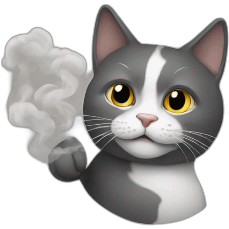 cat smoke emoji