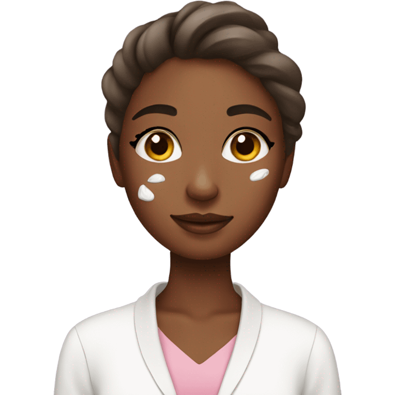 Girl doing her skin care  emoji