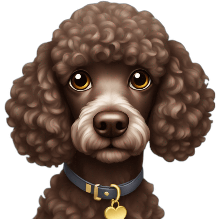 Chocolate poodle Mr. Darcy emoji