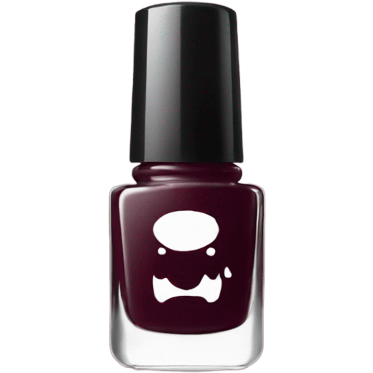 dark Burgundy nail polish bottle emoji