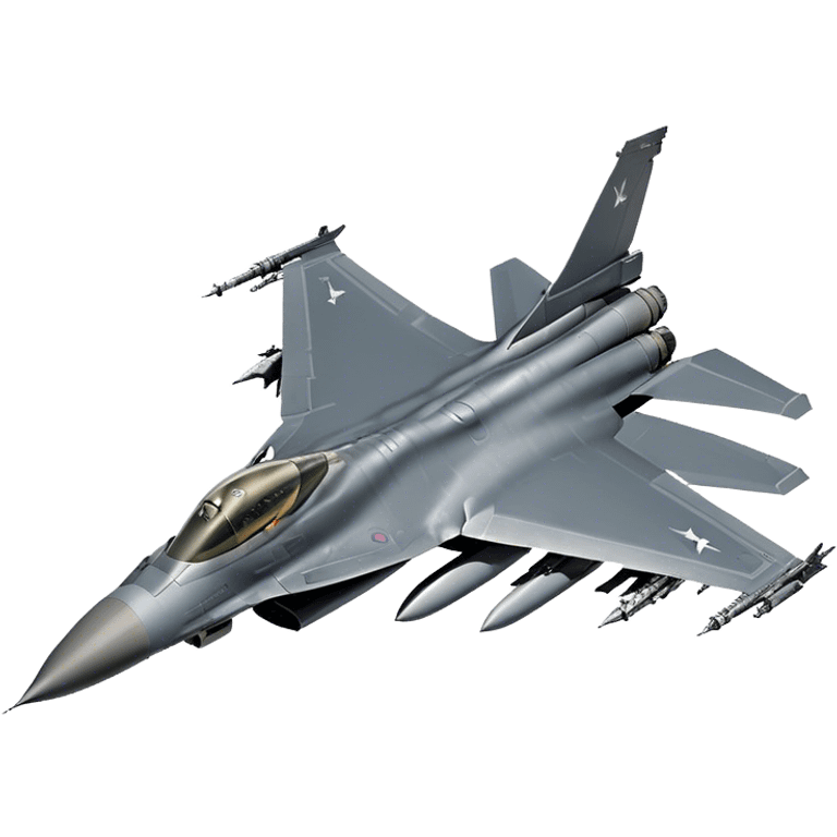 F-16 Fighting Falcon - General Dynamics (Stealth grey) emoji