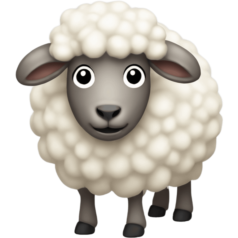 Sheep with big horns and fluffy flees  emoji