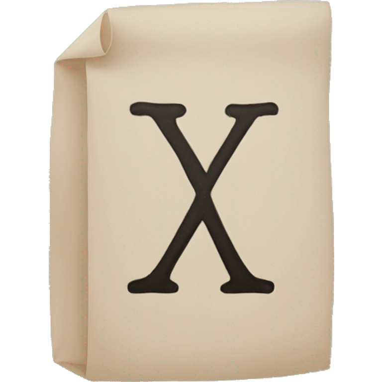 the letter x emoji