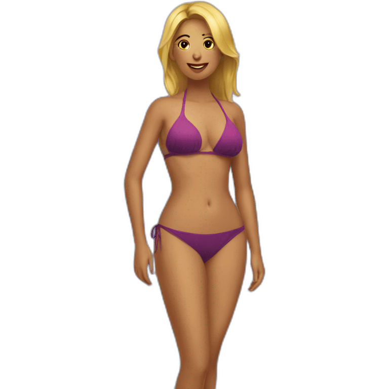 Femme sexy bikini emoji