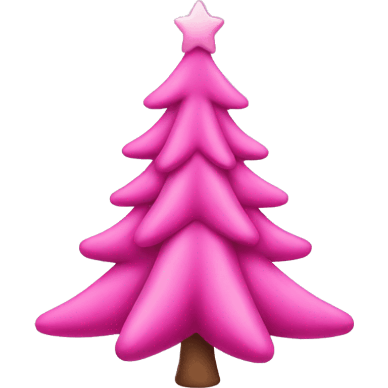 Pink Christmas tree emoji