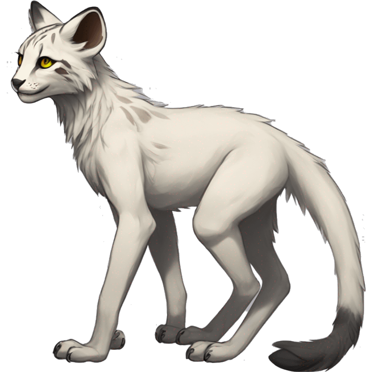 Modern Feral Rare Fantasy Vernid-Trico-species by LiLaiRa, random markings, full body emoji