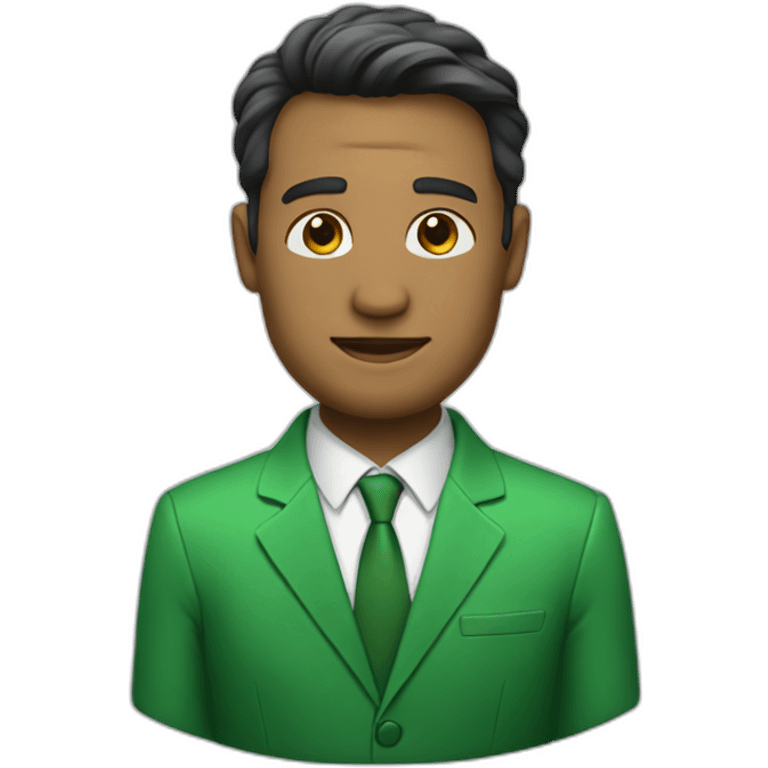 man in green suit emoji