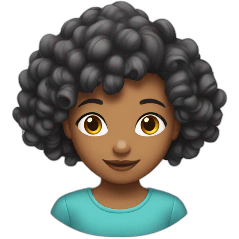 Menina de cabelo liso emoji