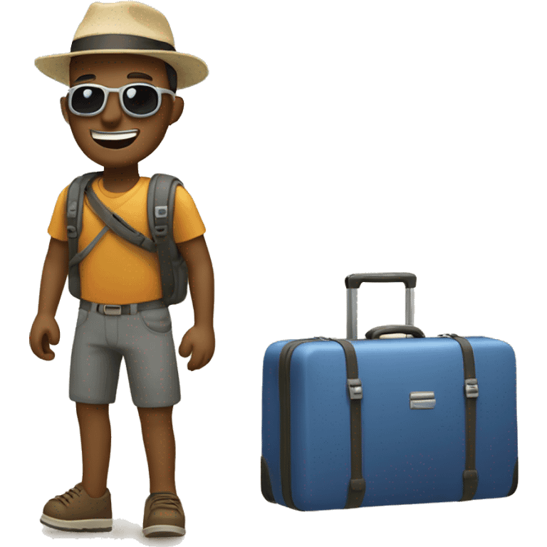 a traveler is going on a trip emoji