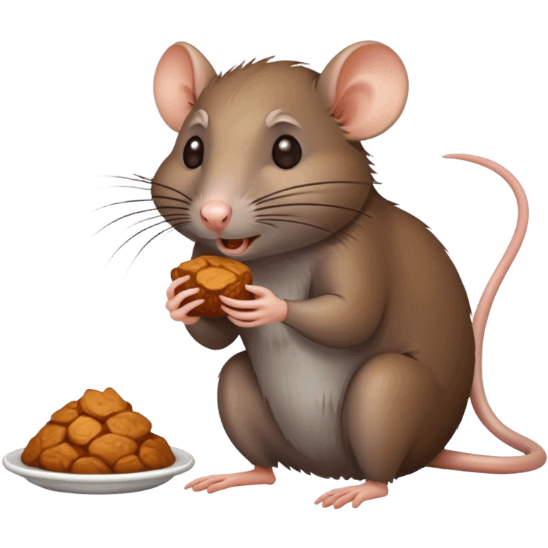 Rat eating  emoji