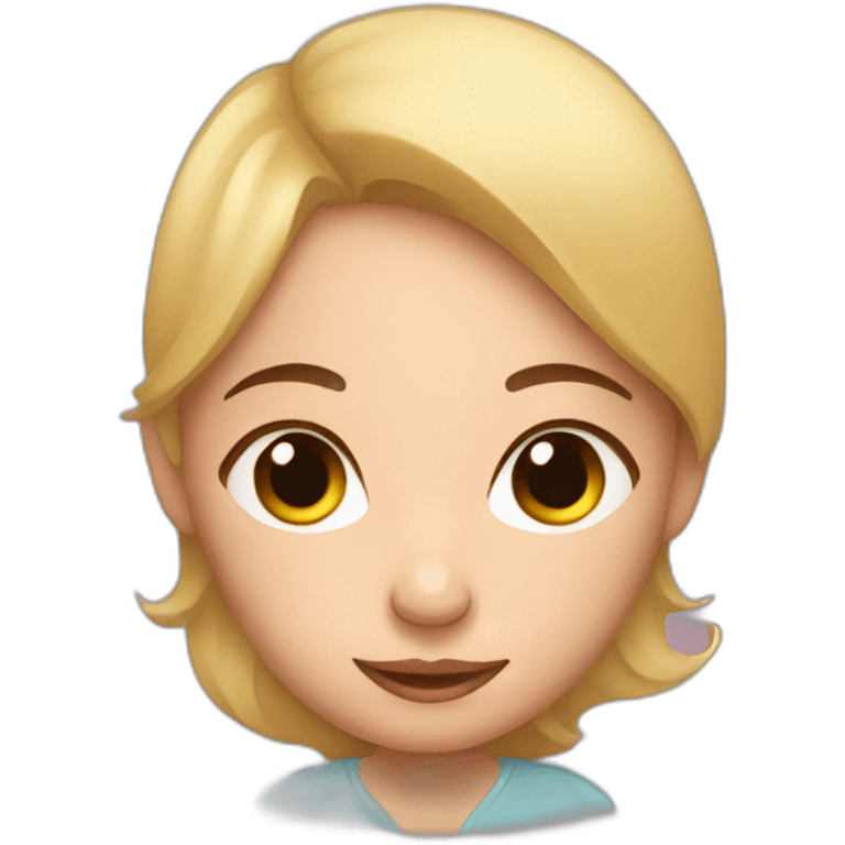 Woman with a baby emoji