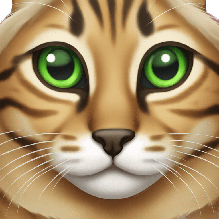 Bengal cat with green eyes emoji