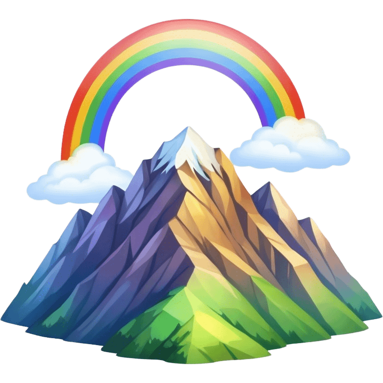 arcoiris en montaña emoji