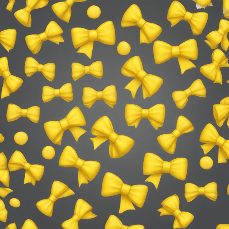 Yellow bow emoji