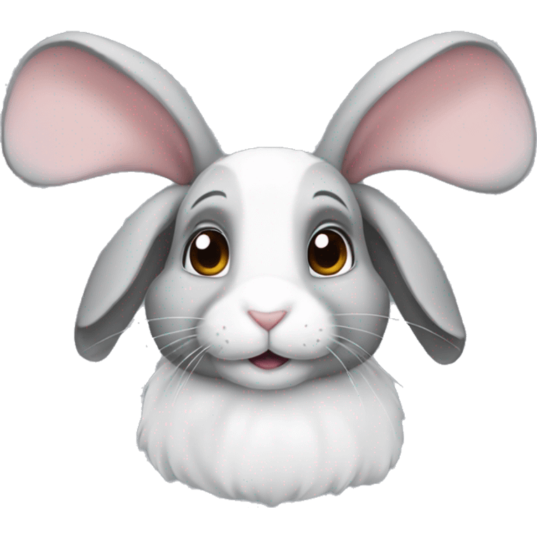 lop ear gray rabbit emoji