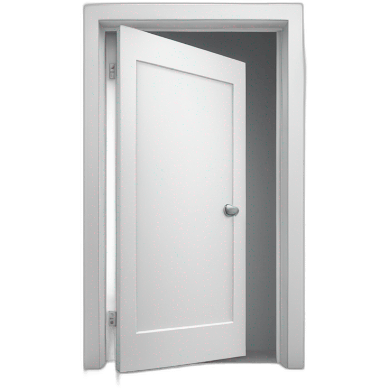 White modern door open emoji