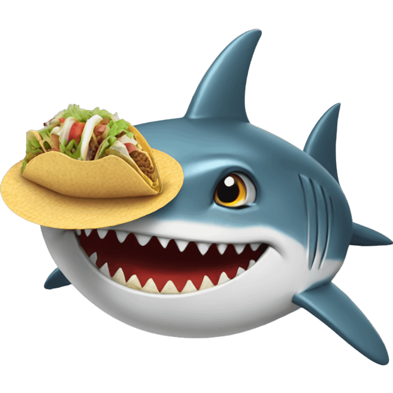 SHARK WITH TACOS emoji