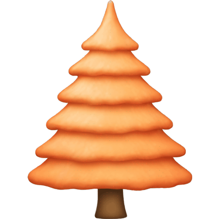 pastel orange christmas tree emoji