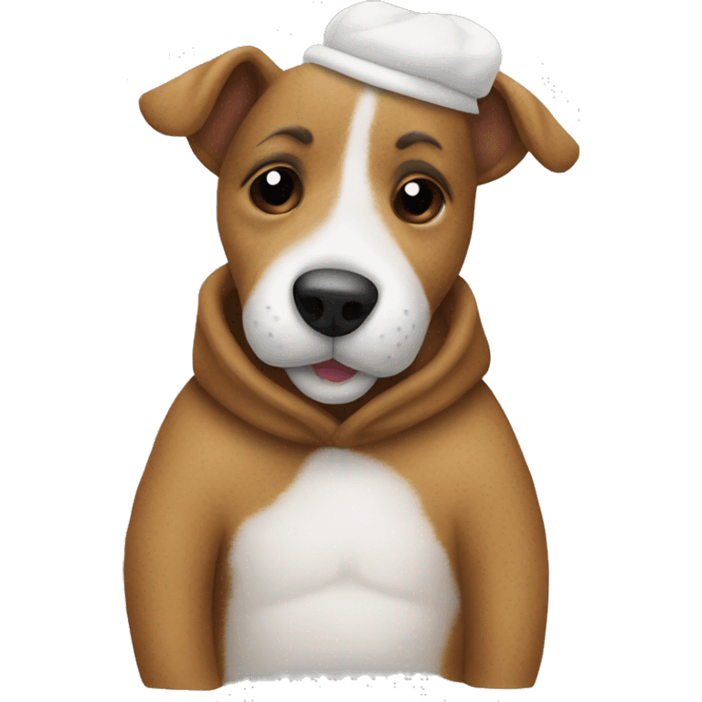 a jack russel in a teddy bear costume emoji