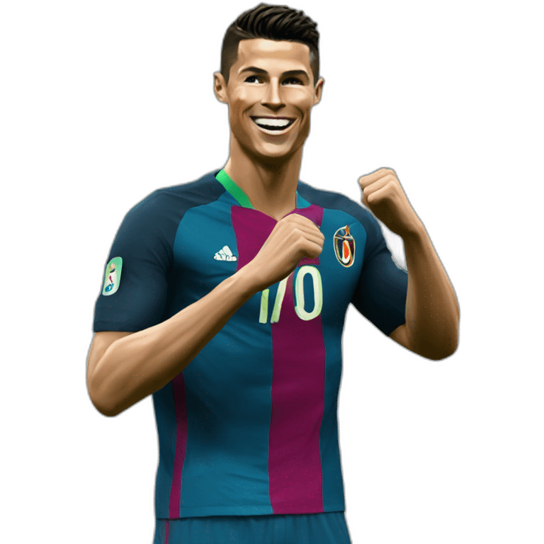 Cristiano Ronaldo celebrating emoji